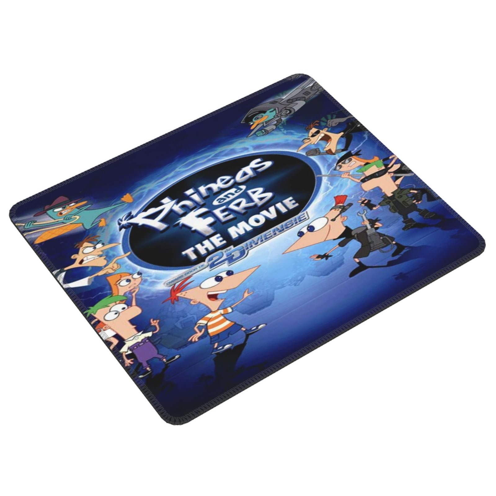 Phineas Fer Computer Mouse Mat with Anti-Slip Rubber Base Anti-Fray ...