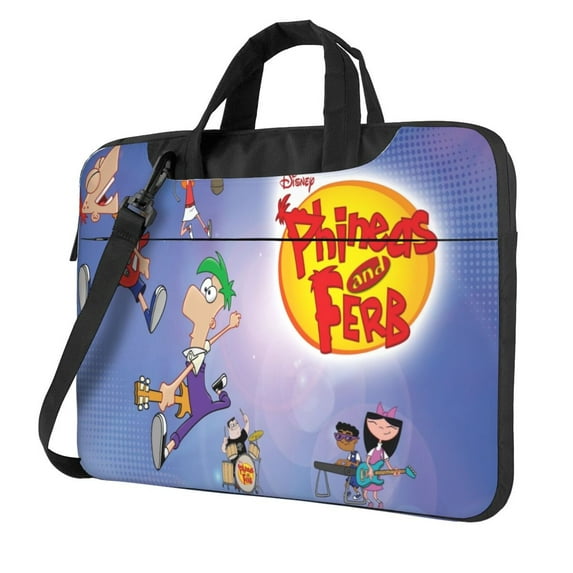 Phineas And Ferb Laptop Case, Computer Bag Computer Case Laptop Briefcase Shoulder Messenger Bag for 14 inch Laptop