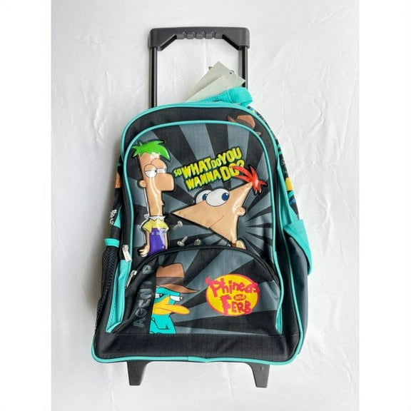 Phineas And Ferb Rolling Backpack - Large Phineas And Ferb Wheeled Backpack