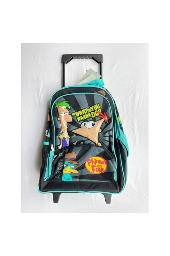 Phineas And Ferb Rolling Backpack - Large Phineas And Ferb Wheeled Backpack