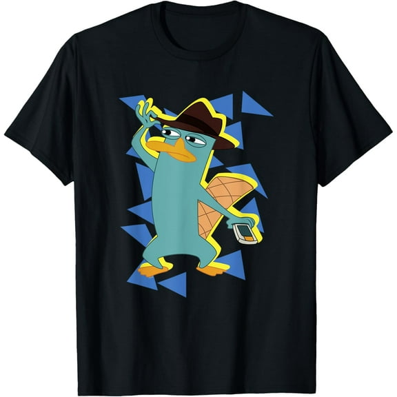 Phineas And Ferb T-shirt Perry The Platypus On The Lookout T-Shirt Cotton Short Sleeve Crew Neck Soft T-shirt