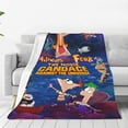 thumbnail image 1 of Phineas And Ferb Throw Blanket Soft Cozy Warm College Printing Oversized Lightweight Home Decoration All Seasons For Sofa Bed Couch Bedroom, 1 of 8