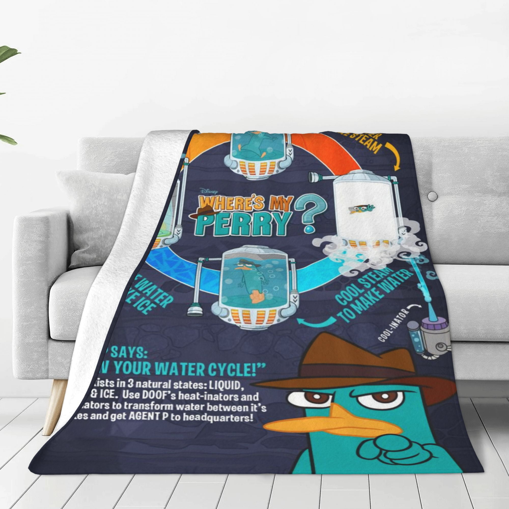 Phineas And Ferb Throw Blanket Soft Plush Travel Blanket For