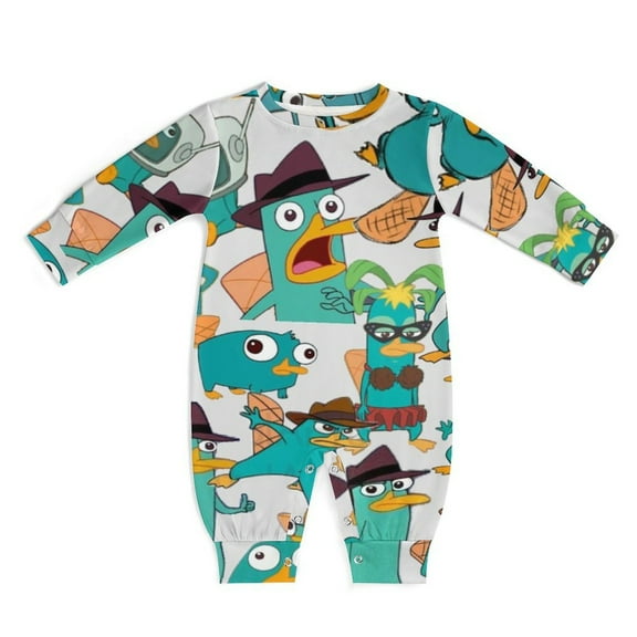 Phineas And Ferb Unisex Baby Boy Girl Rompers Long Sleeve Infant Jumpsuits Babies' Outfits Fall Winter Clothes 9-12M