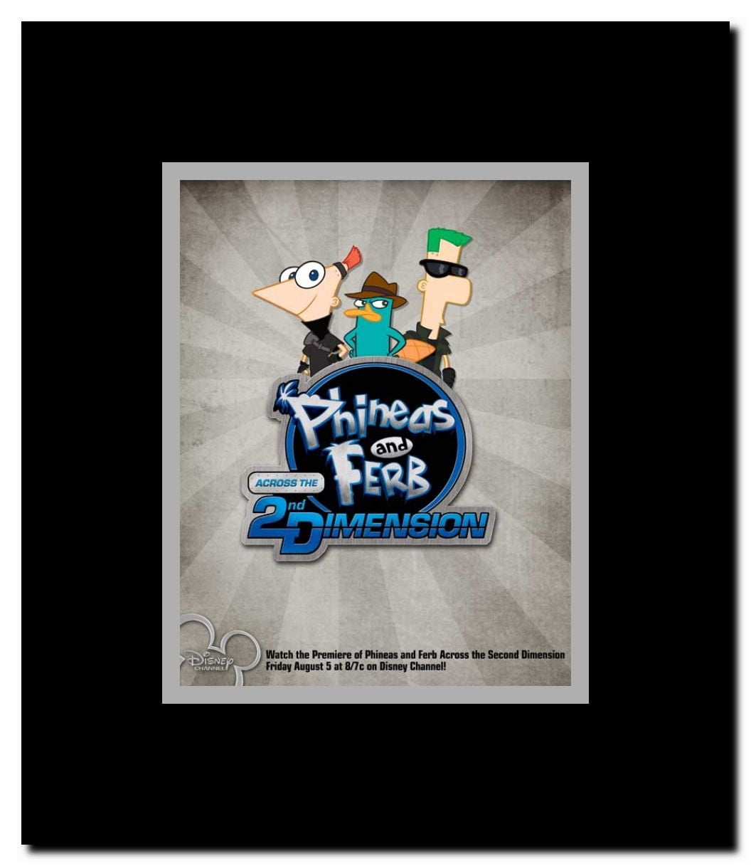 Phineas and Ferb: Across the Second Dimension Framed Movie Poster