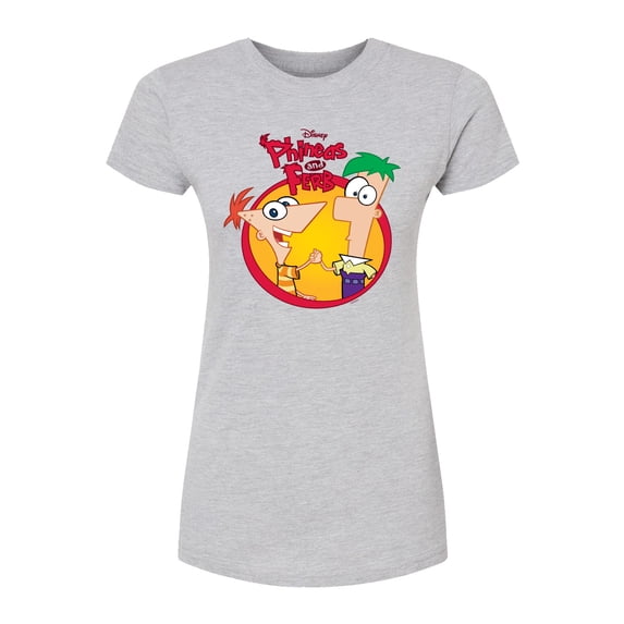 Phineas and Ferb - And Circle - Juniors Fitted Graphic T-Shirt