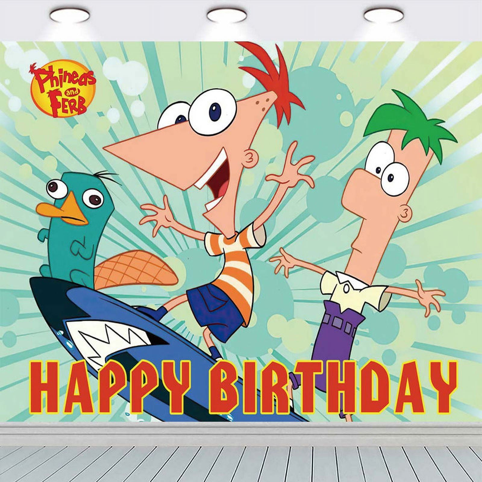 Phineas and Ferb Backdrop Taspestry Banner Party Supplies Background ...