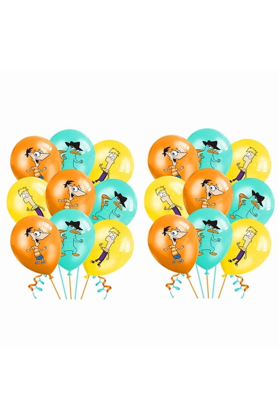 Phineas and Ferb Balloons Party Supplies Birthday Favors Decorations Decor Kit Latex
