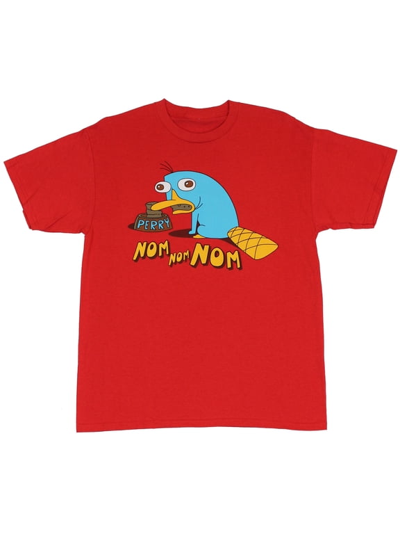 (Disney Toon) Mens T-Shirt - Nom Nom Weird Perry Image at (Large)