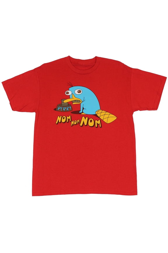 (Disney Toon) Mens T-Shirt - Nom Nom Weird Perry Image at (Large)