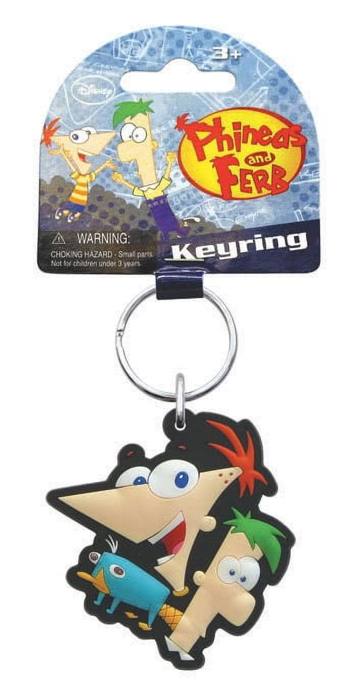 Phineas and Ferb Laser Cut Rubber Keychain