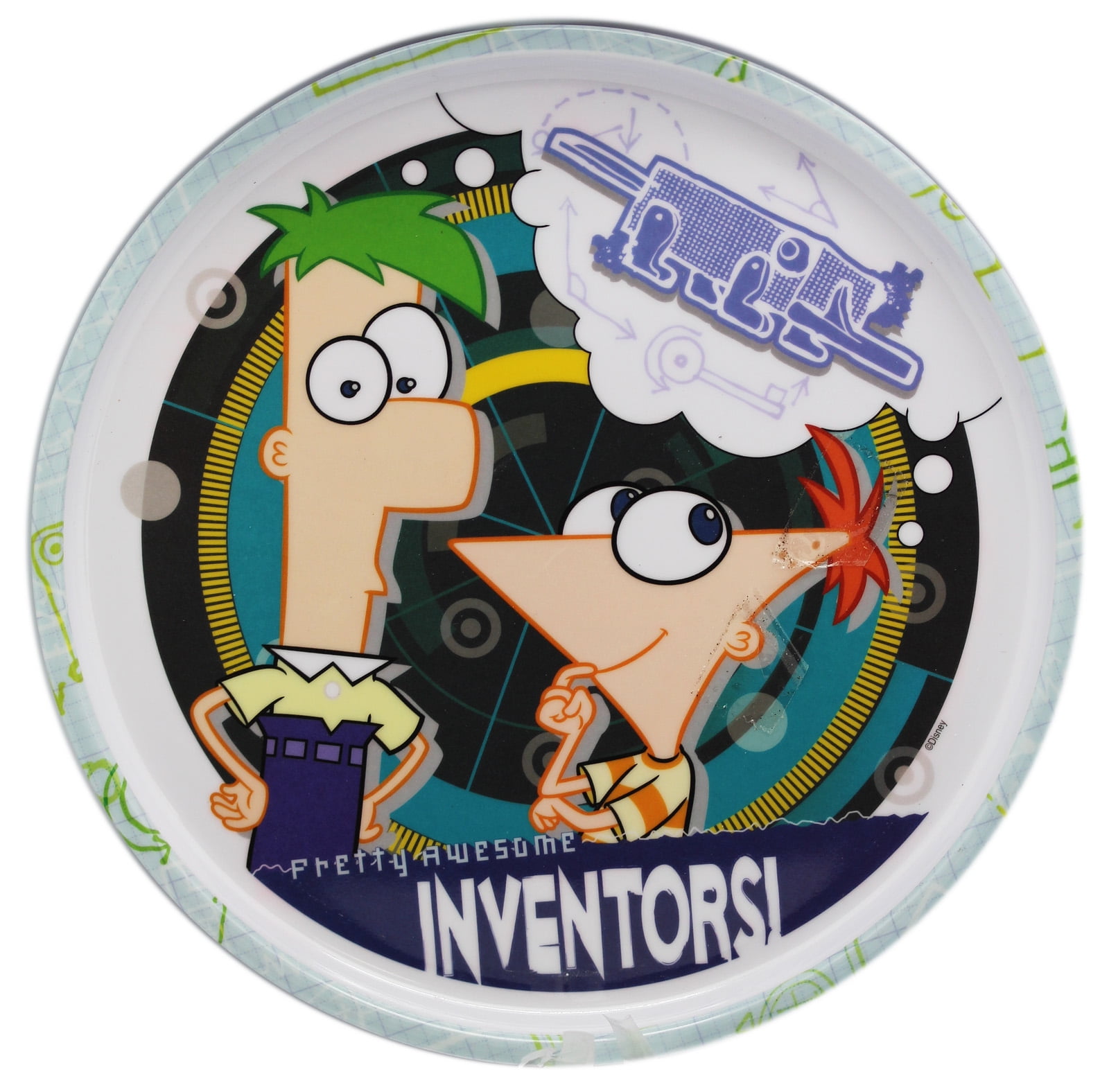 工場直売 Phineas and Ferb Pretty Awesome Inventors Melamine Kids ベビー食器