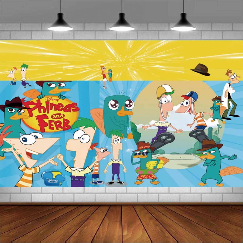 Phineas and Ferb Taspestry Wall Decor Birthday Banner Backdrop ...