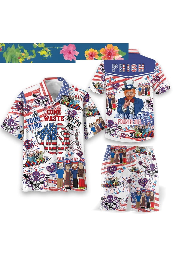 Phish Just Chill The Fourth Out America Independence Day Hawaiian Shirt