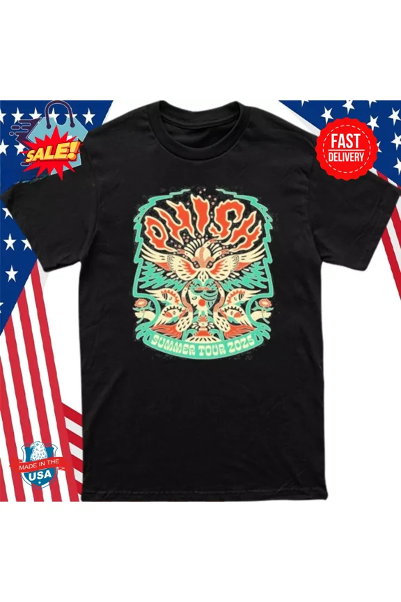 Phish Summer Tour 2025 Classic Shirt S-5XL ,Black Color,Size L