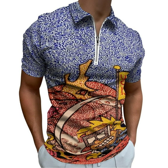 Phish Your Trip Is Short Men Zipper T-shirt Summer Casual Short Sleeve T-shirt Top