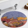 thumbnail image 1 of Phish Your Trip Is Short Round Carpet Circle Rug Outdoor Patio Area Rug Washable Large Area Rugs Hallway Room Decor Fitness Mats, 1 of 8