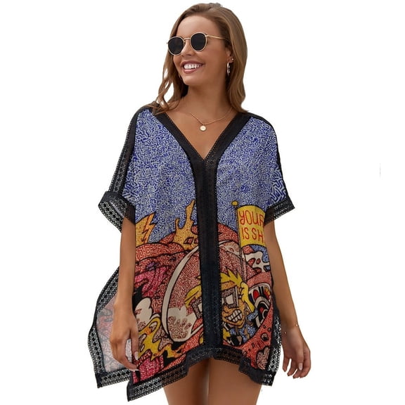 Phish Your Trip Is Short Women's Swimsuit Coverup Summer Beach Cover Up Bathing Suit Dress