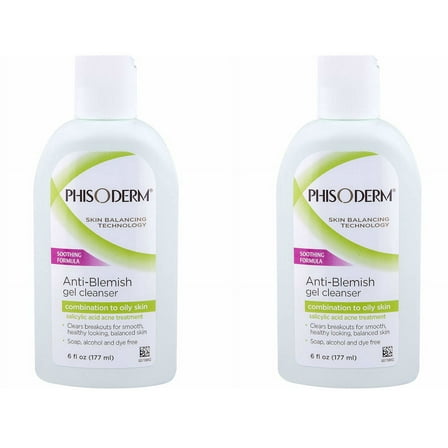Phisoderm Anti-Blemish Gel Cleanser 6 oz ( Pack of 2)