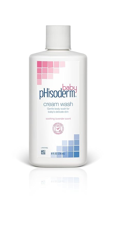 Phisoderm Baby Tear-Free Cream Wash Fresh Lavender Scent Soap-Free 8oz,5-Pack