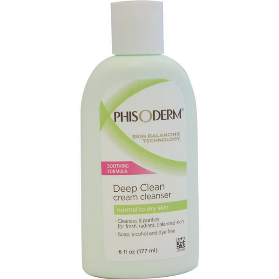 Phisoderm Deep Clean Cream Cleanser For Normal To Dry Skin 6 oz (Pack of 4)