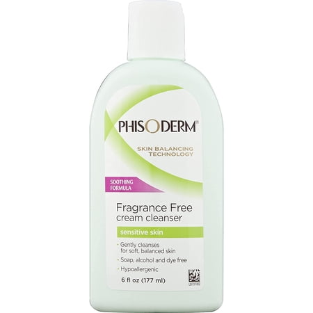 Phisoderm Fragrance Free Cream Cleanser For Sensitive Skin 6 oz