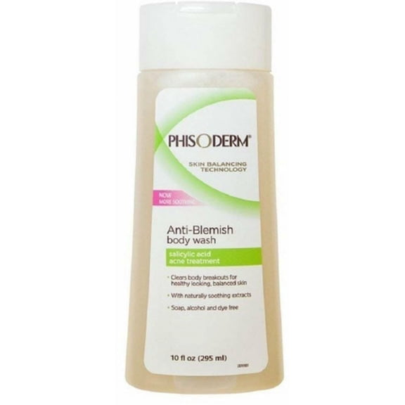 Phisoderm Soothing Formula Anti-Blemish Body Wash, Fight Acne, 10oz, 5-Pack