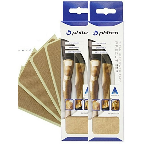 Phiten Titanium Power Tape Strips 15 Count (2 Boxes)