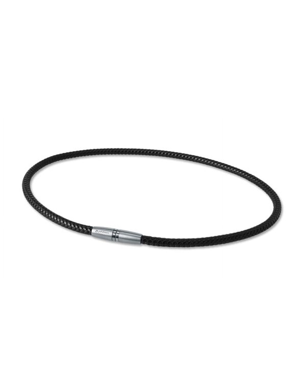 X50 Titanium High End III Moda Deluxe Necklace, Black, 20