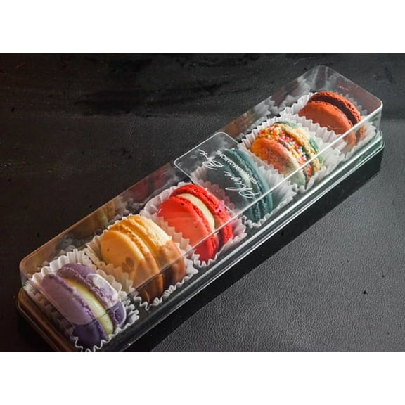 Phivi Box Macaron - Collection of 6 French Macarons Filled With Belgian Chocolate - Handmade - Freshly Made - Premium Dessert - Gift Box