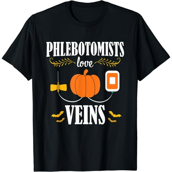 Phlebotomist Halloween Funny Veins Phlebotomy Nurse Gift T-Shirt