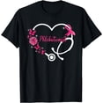 thumbnail image 1 of Phlebotomist Stethoscope Heart Butterfly Breast Cancer T-Shirt, 1 of 4