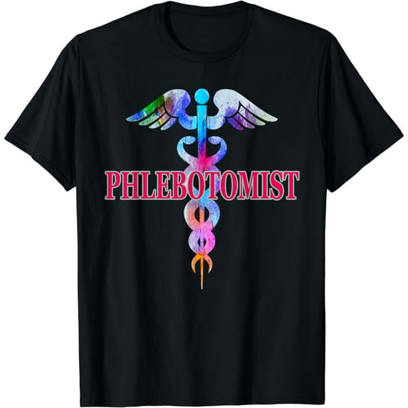Phlebotomy Phlebotomist Caduceus T-Shirt Gifts men women