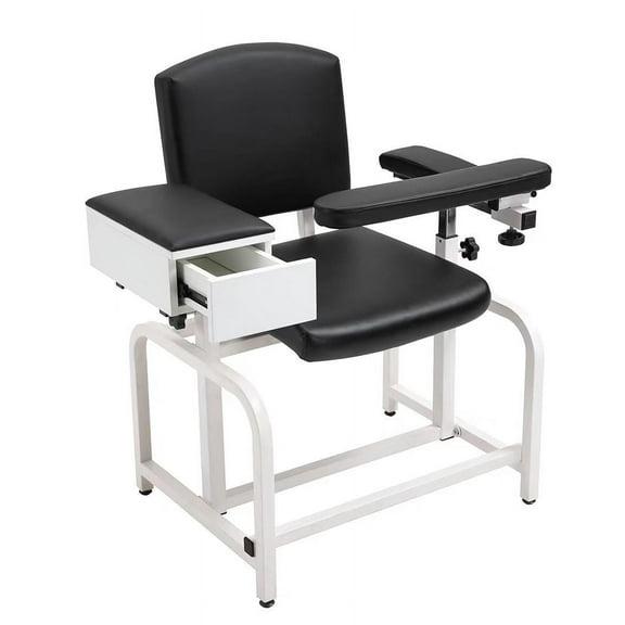 Phlebotomy chair w/drawer, Black