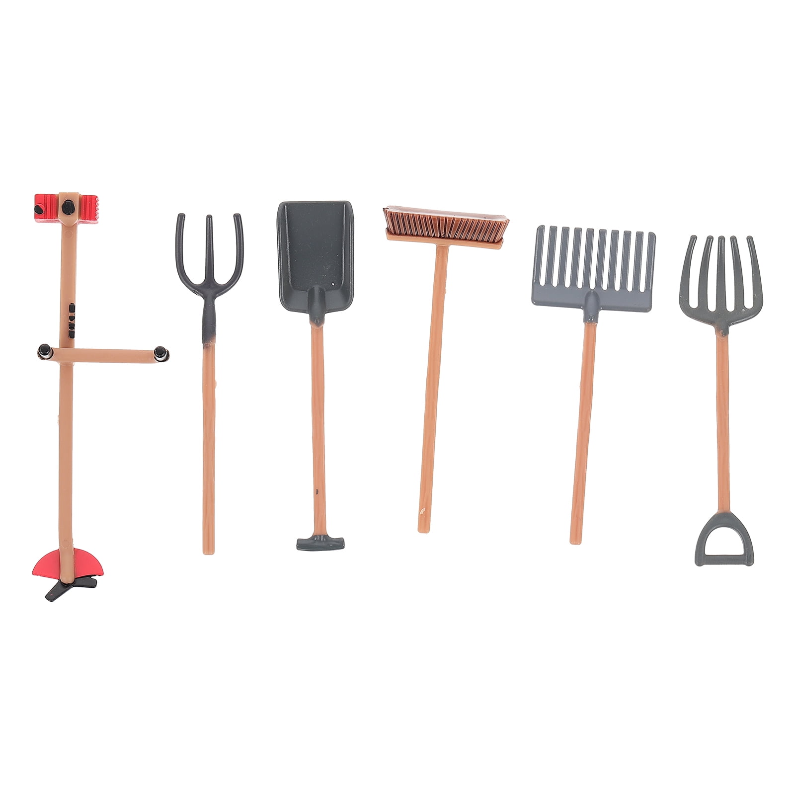 Phlegsive 1/12 Miniature Garden Tool Set, 6Pcs Landscaping Tools