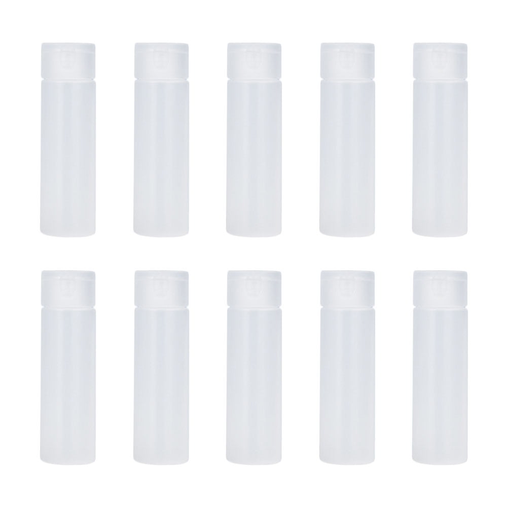 Phlegsive 10 Empty 18ml Travel Bottles with Caps for Shampoo, Lotions