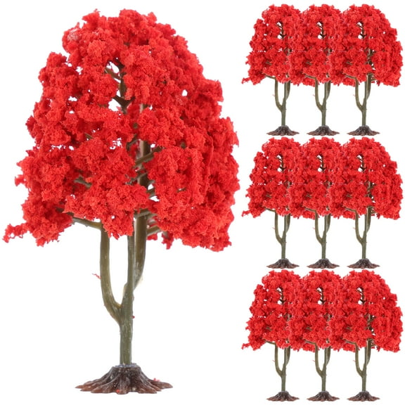 Phlegsive 10pcs Mini Cherry Blossom Trees for DIY Scenery Landscape Ornaments