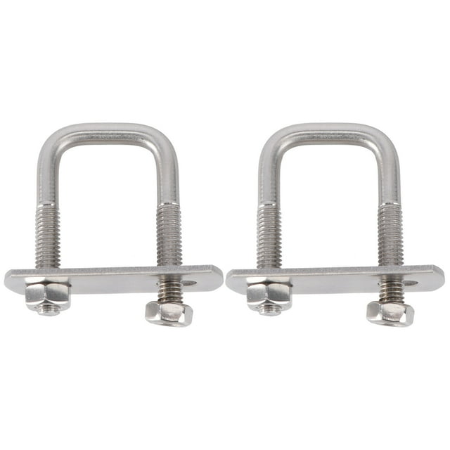 Phlegsive 2x Stainless Steel Rightangle Bolts UClamp (Silver