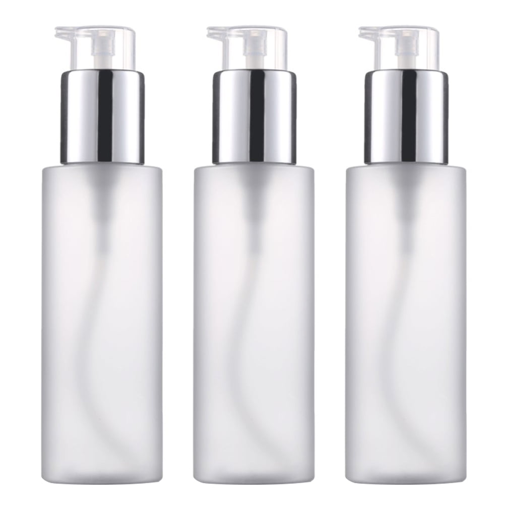 Phlegsive 3pcs 100ML Pressure Type Dispenser Mini Storage Bottle Portable Empty Bottle