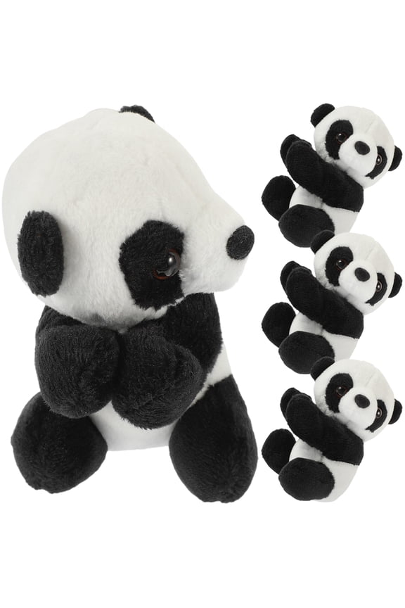 4 pcs Plush Panda Clip Panda Animal Memo Clips Panda Note Clip Panda Photo Clips for Home
