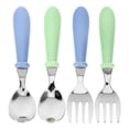 thumbnail image 1 of Phlegsive 4Pcs Toddler Utensils Kids Silverware Children Spoons and Forks Set Baby Feeding Essentials, 1 of 1