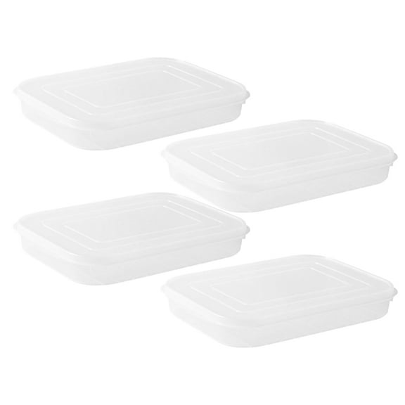 Phlegsive 4pcs Fridge Food Preservation Box Reusable Bacon Storage Container Seafood Keeper
