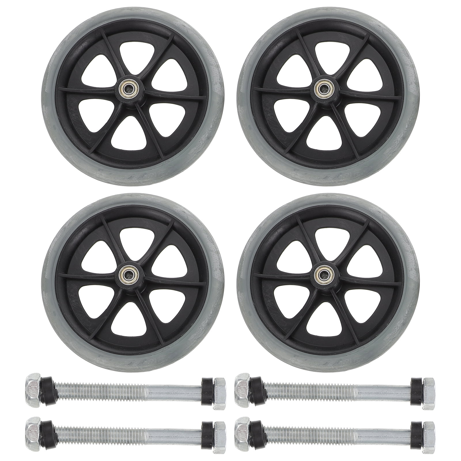 Phlegsive 4pcs Heavy Duty Wheelchair Front Caster Replacement Universal
