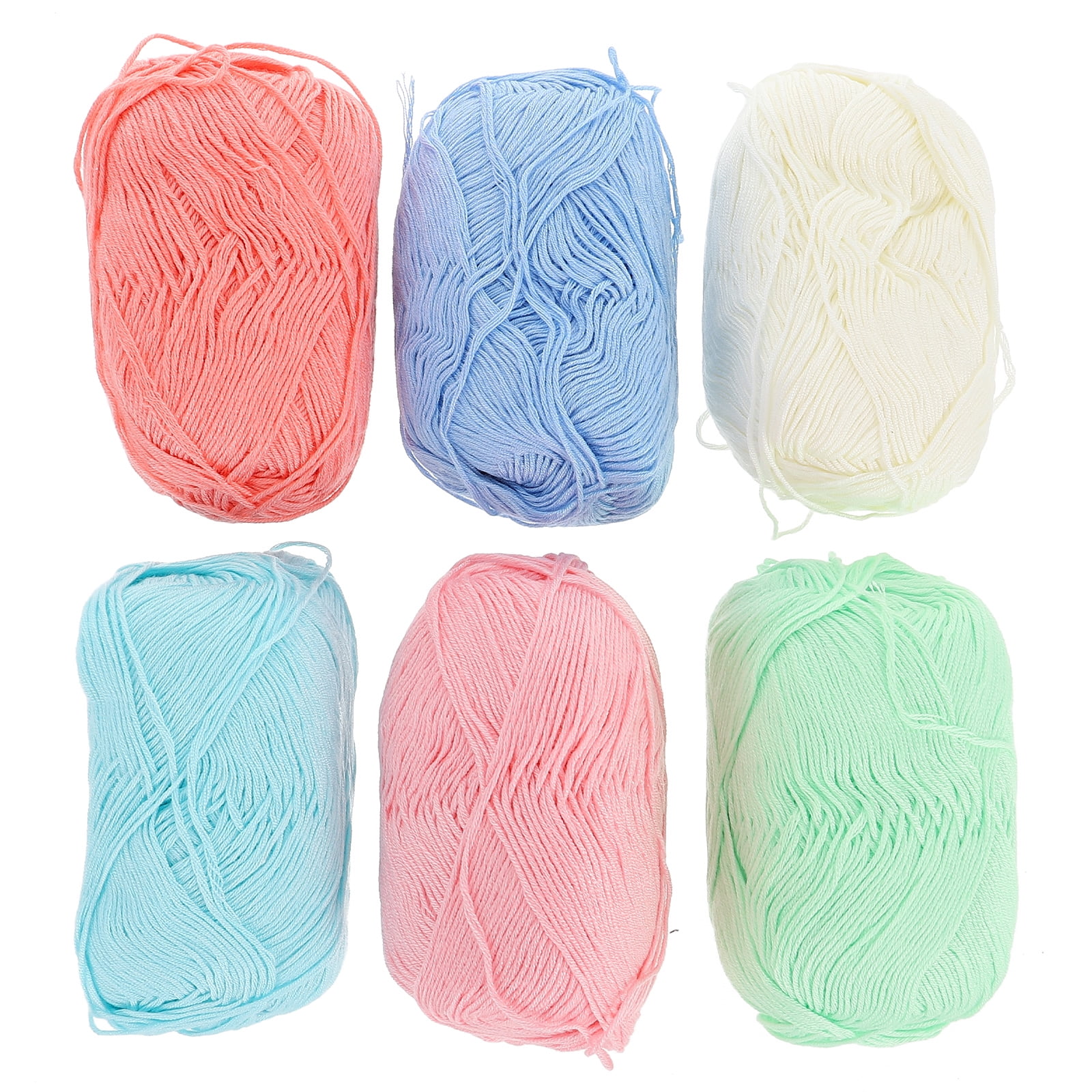 Phlegsive 6 Rolls Cotton Crochet Yarn for Crafting Blankets