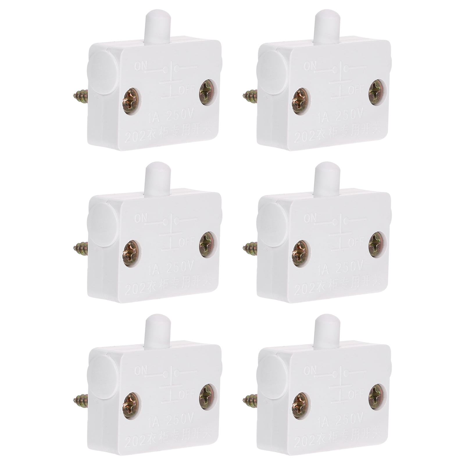Phlegsive 6pcs Door Switch Normally Closed Lamp Switch Pantry Light On
