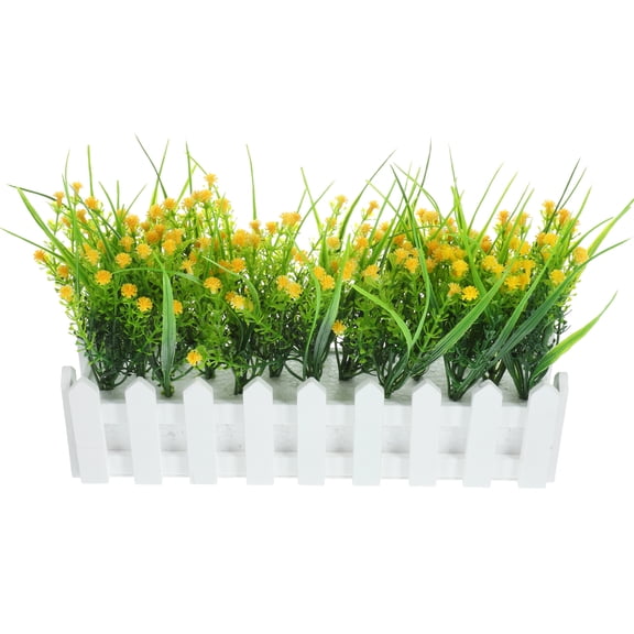 YUYUETIME 1Set White Artificial Gypsophila Flower Fence for Office and Dining Table Centerpiece