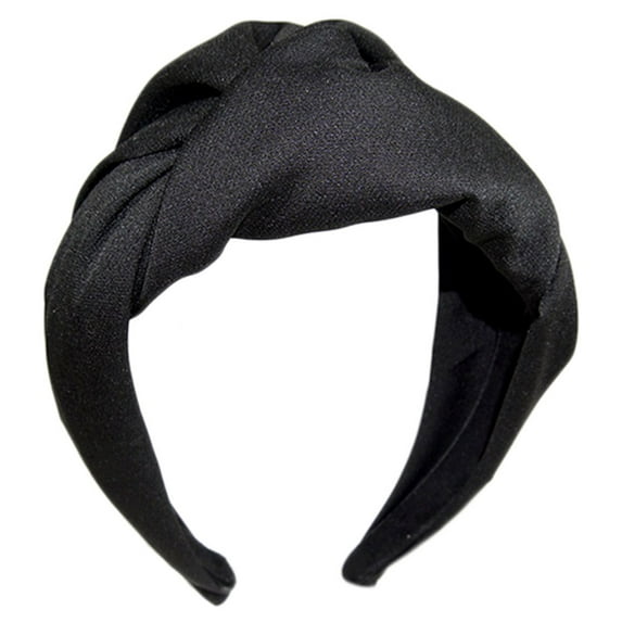 Phlegsive Black Knotted Headbands, Wide Cloth Hair Accessories