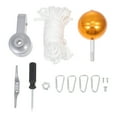 Phlegsive Flag Pole Repair Kit Flagpole Topper Halyard Rope Cleat Snap