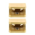 Phlegsive Glass Shelf Bracket Clamps Wall Mounted Holder Golden