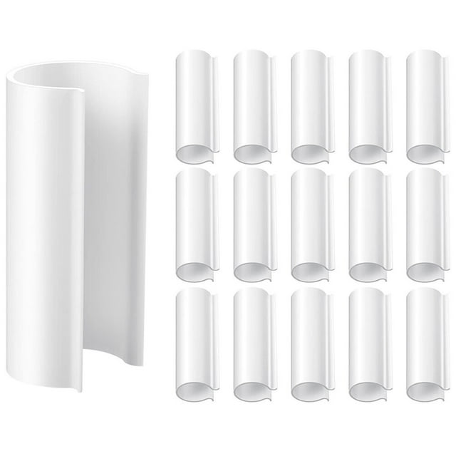 Phlegsive HANABASS White Clamp for Greenhouse PVC Pipe 16pcs